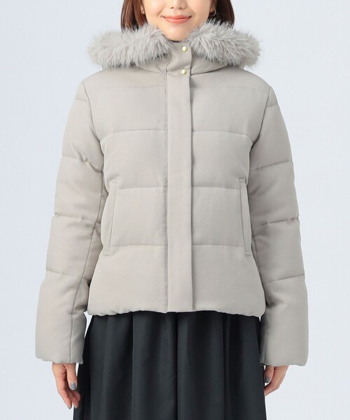 セール】【撥水】 フェイクファー付き ショートダウン（ダウン