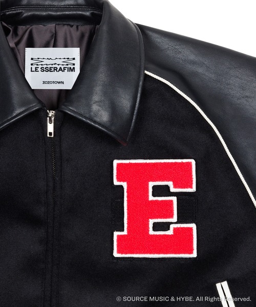 LE SSERAFIMとZOZOTOWN コラボブラック ブルゾン　M LE SSERAFIM × ZOZOTOWN BLOUSON（ブルゾン）｜LE SSERAFIM（ル