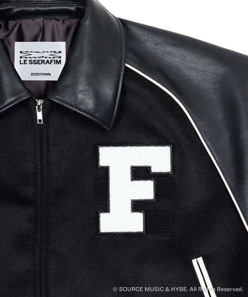 完売品 LE SSERAFIM×ZOZOTOWN ブラック ブルゾン サイズS LE SSERAFIM × ZOZOTOWN BLOUSON（ブルゾン）｜ZOZO（ゾゾ）の