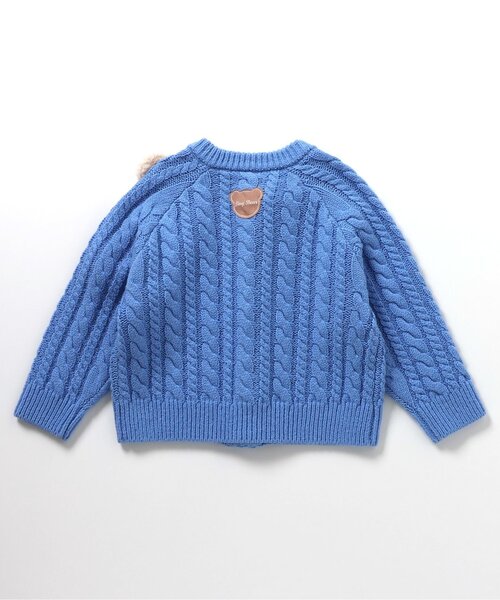 apres les cours（アプレレクール）の「tiny bear モチーフカーディガン_マシンウォッシャブル（カーディガン/ボレロ・キッズ・サックスブルー/アイボリー・90/80/120/110/100）」の16枚目の写真