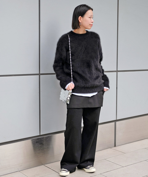 AP STUDIO(エーピーストゥディオ)の「レイヤードスウェットパンツ(スウェットパンツ・レディース・ネイビー/ブラック・36/38)」の21枚目の写真