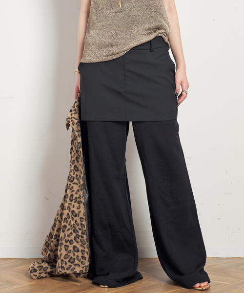 AP STUDIO(エーピーストゥディオ)の「レイヤードスウェットパンツ(スウェットパンツ・レディース・ネイビー/ブラック・36/38)」の22枚目の写真