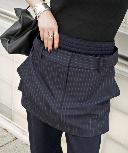 AP STUDIO(エーピーストゥディオ)の「レイヤードスウェットパンツ(スウェットパンツ・レディース・ネイビー/ブラック・36/38)」の16枚目の写真