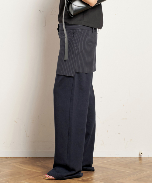 AP STUDIO(エーピーストゥディオ)の「レイヤードスウェットパンツ(スウェットパンツ・レディース・ネイビー/ブラック・36/38)」の18枚目の写真