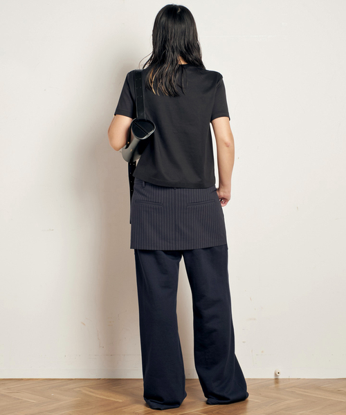 AP STUDIO(エーピーストゥディオ)の「レイヤードスウェットパンツ(スウェットパンツ・レディース・ネイビー/ブラック・36/38)」の10枚目の写真