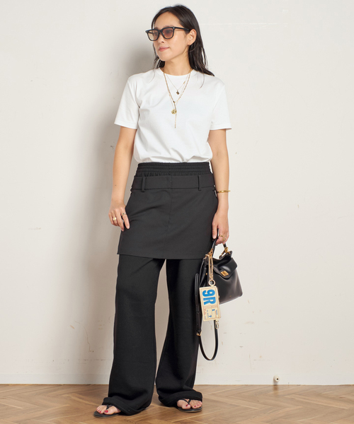 AP STUDIO(エーピーストゥディオ)の「レイヤードスウェットパンツ(スウェットパンツ・レディース・ネイビー/ブラック・36/38)」の3枚目の写真