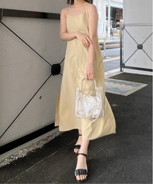【&soiree】スリットキャミワンピース