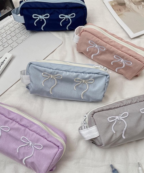 Mignonjour(ミニョンジュール)の「Mignonjour/リボンペンケース M2809(ペン類・レディース・ピンク/パープル/ネイビー/ブルー/グレー・FREE)」の15枚目の写真