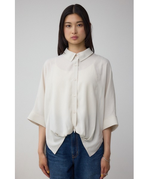 AZUL by moussy(アズールバイマウジー)の「楊柳タックヘムコクーンシャツ(シャツ/ブラウス・レディース・アイボリー/ブラック/グレー・FREE)」の20枚目の写真