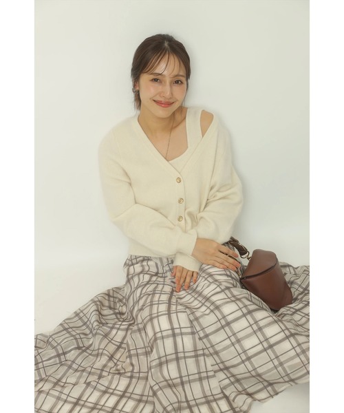 セール】テディVネックアンサンブル（ニット/セーター）｜Apuweiser