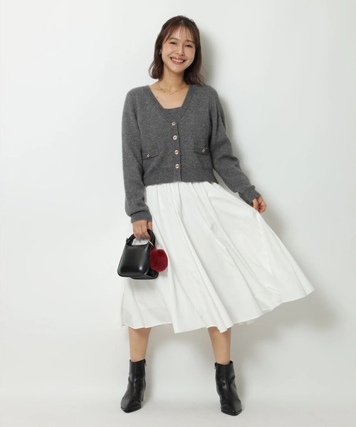 Apuweiser-riche(アプワイザーリッシェ)の「テディVネックアンサンブル(ニット/セーター・レディース・グレー/オフホワイト/ピンク/レッド/ブラウン・2)」の20枚目の写真