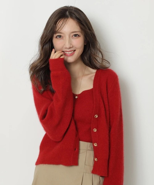 セール】テディVネックアンサンブル（ニット/セーター）｜Apuweiser