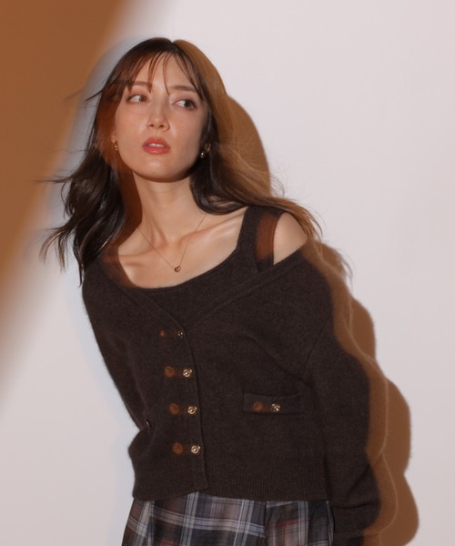 セール】テディVネックアンサンブル（ニット/セーター）｜Apuweiser