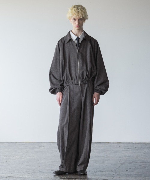 HARE(ハレ)の「【SET UP対応】ギャザーバルーンブルゾン(HARE)(ブルゾン・メンズ・ブルー/ブラック/ブラウン・SMALL/MEDIUM)」の4枚目の写真