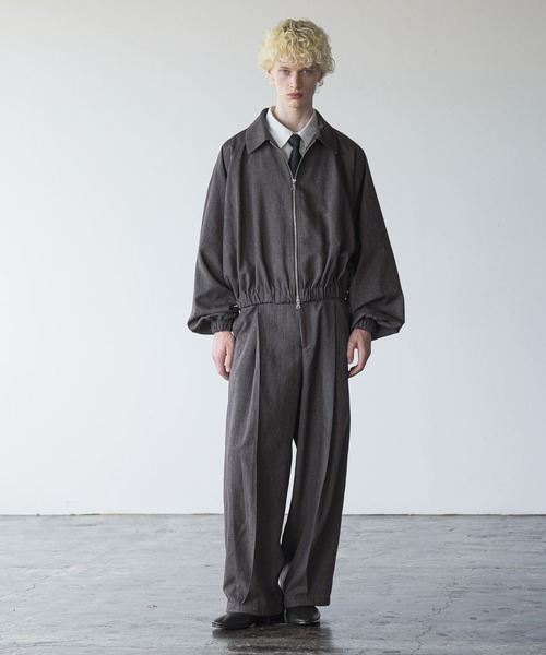 HARE(ハレ)の「【SET UP対応】ギャザーバルーンブルゾン(HARE)(ブルゾン・メンズ・ブルー/ブラック/ブラウン・SMALL/MEDIUM)」の7枚目の写真