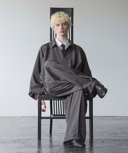 HARE(ハレ)の「【SET UP対応】ギャザーバルーンブルゾン(HARE)(ブルゾン・メンズ・ブルー/ブラック/ブラウン・SMALL/MEDIUM)」の9枚目の写真