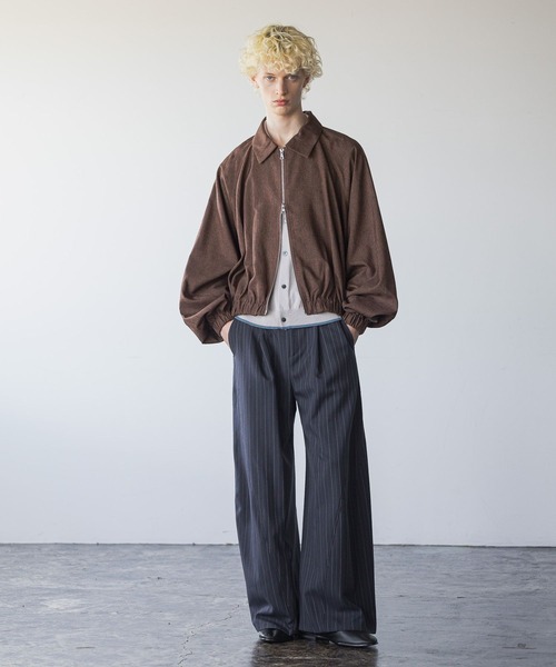 HARE(ハレ)の「【SET UP対応】ギャザーバルーンブルゾン(HARE)(ブルゾン・メンズ・ブルー/ブラック/ブラウン・SMALL/MEDIUM)」の13枚目の写真