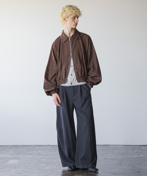 HARE(ハレ)の「【SET UP対応】ギャザーバルーンブルゾン(HARE)(ブルゾン・メンズ・ブルー/ブラック/ブラウン・SMALL/MEDIUM)」の14枚目の写真