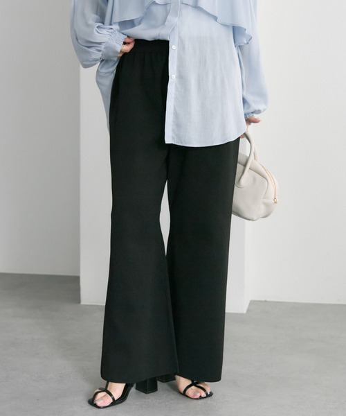 PUAL CE CIN（ピュアルセシン）の「スポンディッシュフレアパンツ（その他パンツ・レディース・ブラック/ベージュ/モカ・FREE）」の2枚目の写真