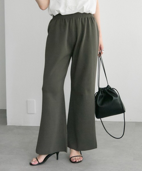 PUAL CE CIN（ピュアルセシン）の「スポンディッシュフレアパンツ（その他パンツ・レディース・ブラック/ベージュ/モカ・FREE）」の3枚目の写真