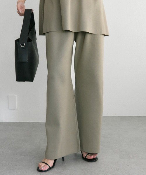 PUAL CE CIN（ピュアルセシン）の「スポンディッシュフレアパンツ（その他パンツ・レディース・ブラック/ベージュ/モカ・FREE）」の4枚目の写真