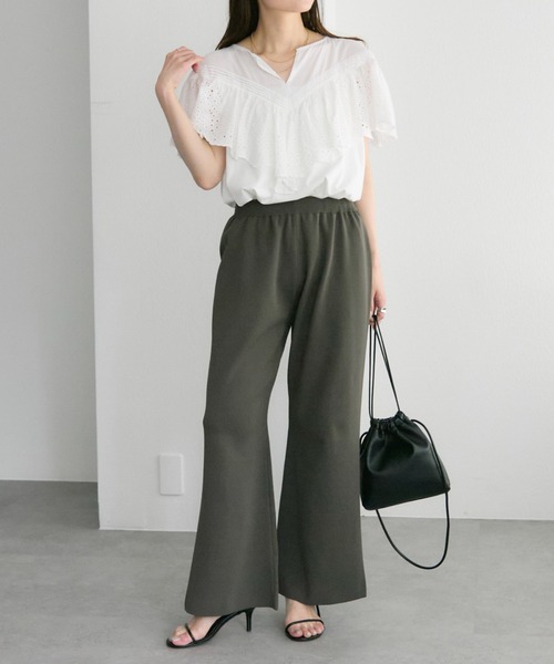 PUAL CE CIN（ピュアルセシン）の「スポンディッシュフレアパンツ（その他パンツ・レディース・ブラック/ベージュ/モカ・FREE）」の22枚目の写真