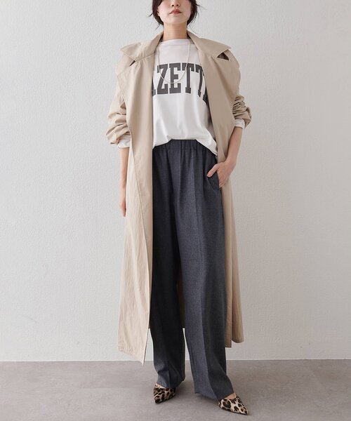 Whim Gazette(ウィムガゼット)の「GAZETTEロングTシャツ(Tシャツ/カットソー・レディース・ライトグレー/オフホワイト・FREE)」の9枚目の写真