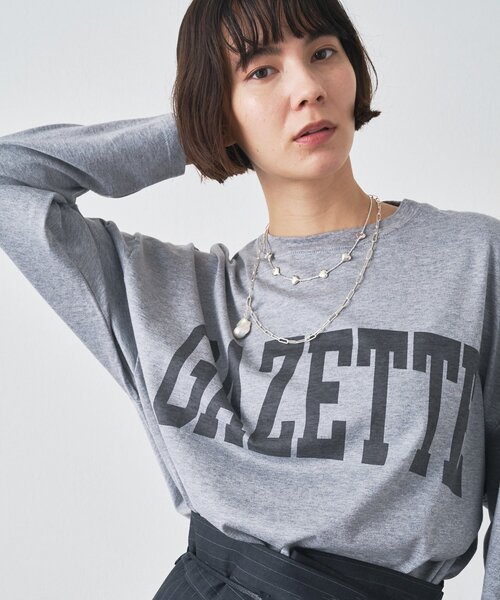 GAZETTEロングTシャツ（Tシャツ/カットソー）｜Whim Gazette（ウィム