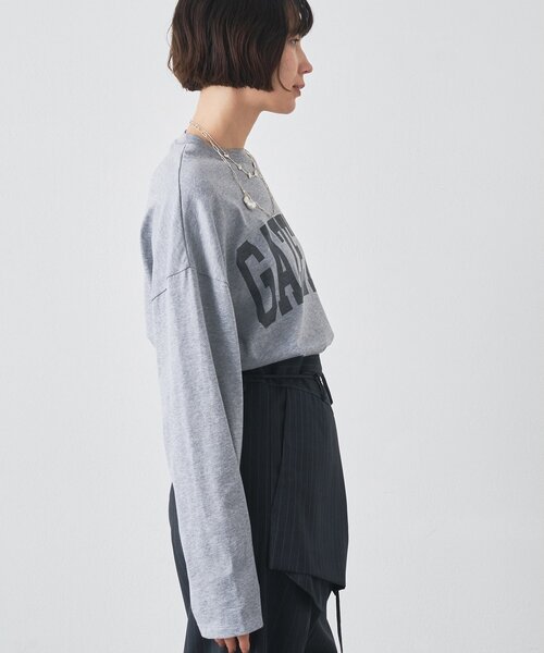 Whim Gazette(ウィムガゼット)の「GAZETTEロングTシャツ(Tシャツ/カットソー・レディース・ライトグレー/オフホワイト・FREE)」の14枚目の写真