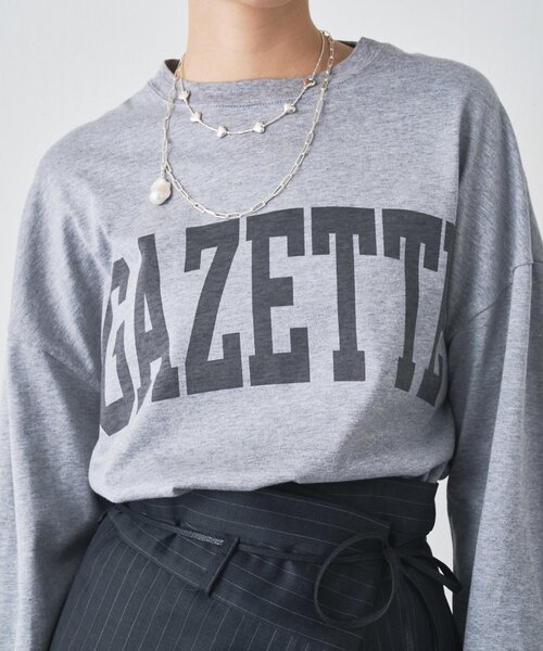 GAZETTEロングTシャツ（Tシャツ/カットソー）｜Whim Gazette（ウィム