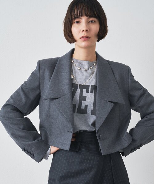 Whim Gazette(ウィムガゼット)の「GAZETTEロングTシャツ(Tシャツ/カットソー・レディース・ライトグレー/オフホワイト・FREE)」の17枚目の写真