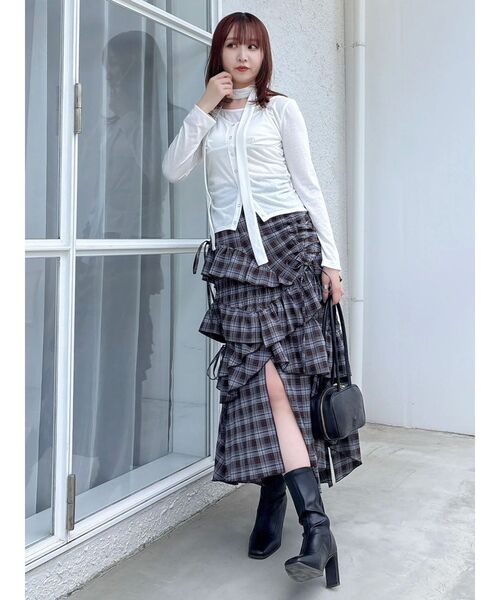 dazzlin(ダズリン)の「レイヤードデザインカットソー(Tシャツ/カットソー・レディース・オフホワイト/イエロー/ブラック・FREE)」の15枚目の写真