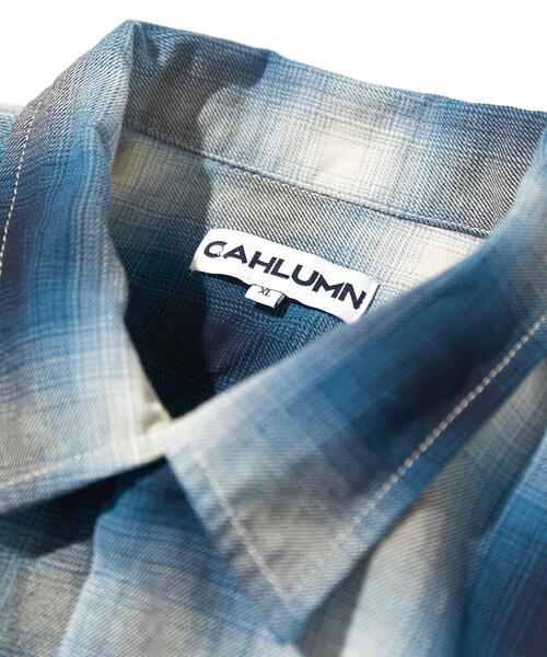 CAHLUMN/カウラム Magazine Pocket Open Collar Shirt(Ombre)/マガジン
