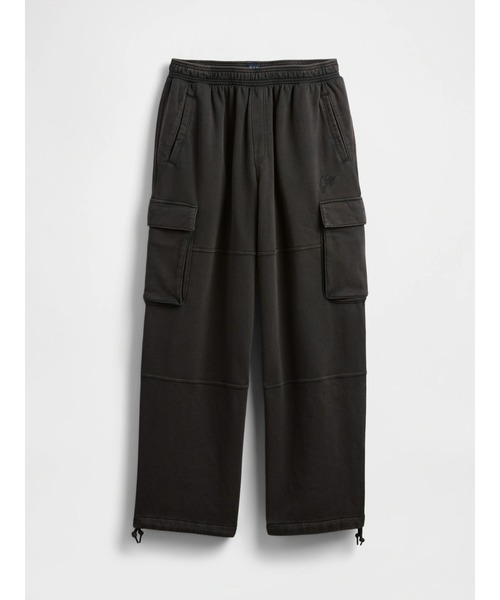 GAP ミニGAPロゴ カーゴパンツヴィンテージ ソフト  ブラック（Ｌ） ヴィンテージ ソフト ミニGAPロゴ カーゴパンツ