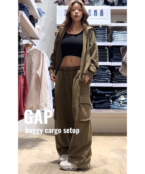 GAP（ギャップ）の「ヴィンテージソフト バギー カーゴスウェットパンツ（カーゴパンツ・メンズ・ブラック/オリーブ/ブラウン・XS/L/M/XL/S）」の10枚目の写真