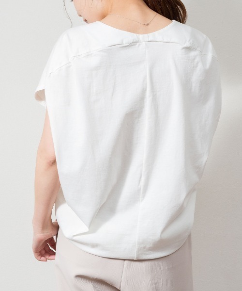 RCD(アールシーディー)の「綿100% コクーンドルマンカットソー(Tシャツ/カットソー・レディース・ブラック/杢グレー/ホワイト/ライトベージュ・M-L/LL~3L)」の19枚目の写真