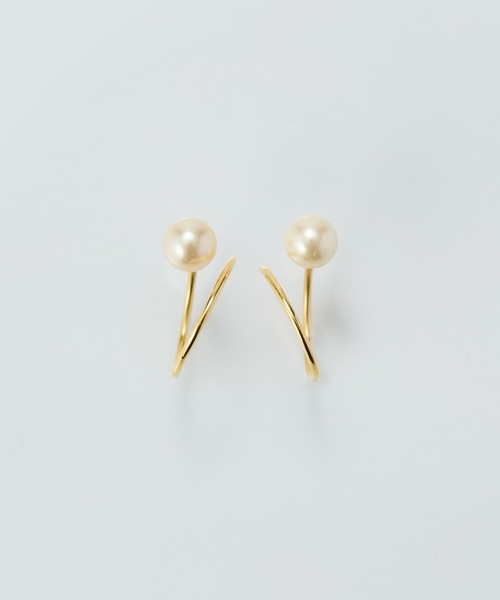 セール】【金属アレルギー対応】ダブルループモチーフピアス/ニッケル