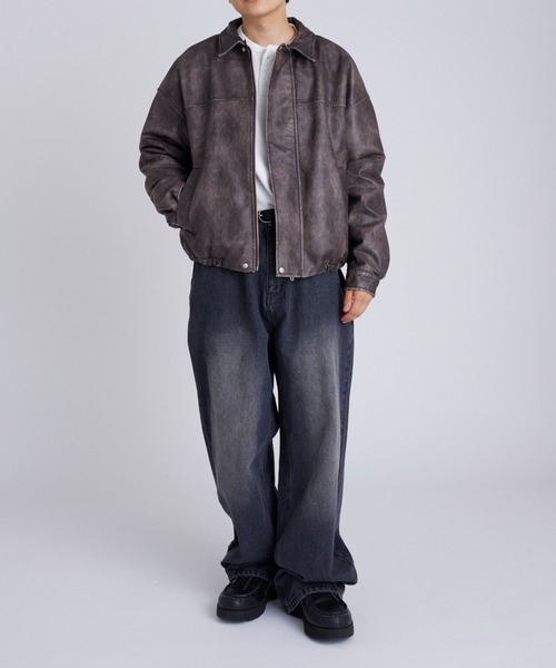 セール】【UNISEX/サイズ展開あり】3way ヴィンテージライクレザーボア