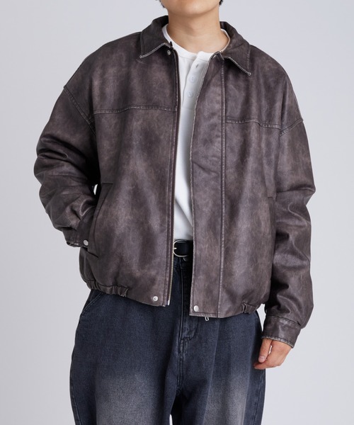 セール】【UNISEX/サイズ展開あり】3way ヴィンテージライクレザーボア