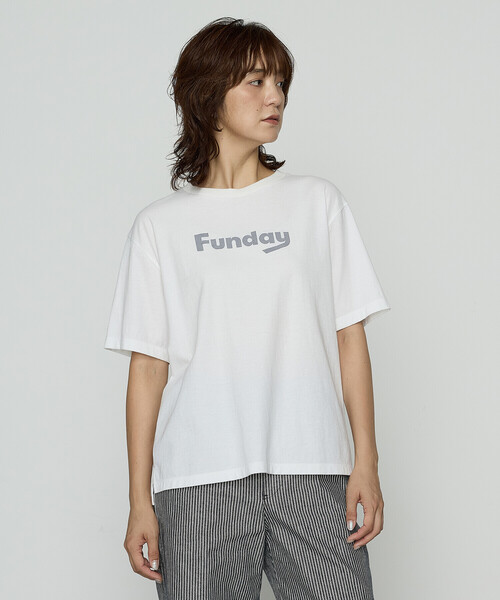 COMME CA Wardrobe（コムサワードローブ）の「ヴィンテージ天竺 Tシャツ（Tシャツ/カットソー・レディース・ブルー/ホワイト/ネイビー・FREE）」の4枚目の写真