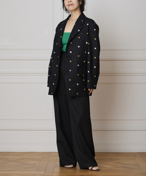 IENA LA BOUCLE（イエナラブークル）の「IENA LA BOUCLE フラワーエンブロイダリーウール2Bジャケット（テーラードジャケット・レディース・ブラック系その他・FREE）」の8枚目の写真