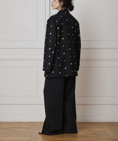 IENA LA BOUCLE（イエナラブークル）の「IENA LA BOUCLE フラワーエンブロイダリーウール2Bジャケット（テーラードジャケット・レディース・ブラック系その他・FREE）」の10枚目の写真