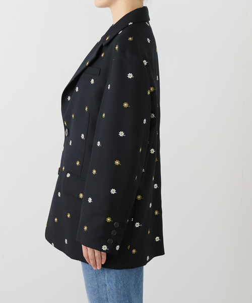 IENA LA BOUCLE（イエナラブークル）の「IENA LA BOUCLE フラワーエンブロイダリーウール2Bジャケット（テーラードジャケット・レディース・ブラック系その他・FREE）」の15枚目の写真