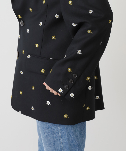 IENA LA BOUCLE（イエナラブークル）の「IENA LA BOUCLE フラワーエンブロイダリーウール2Bジャケット（テーラードジャケット・レディース・ブラック系その他・FREE）」の19枚目の写真