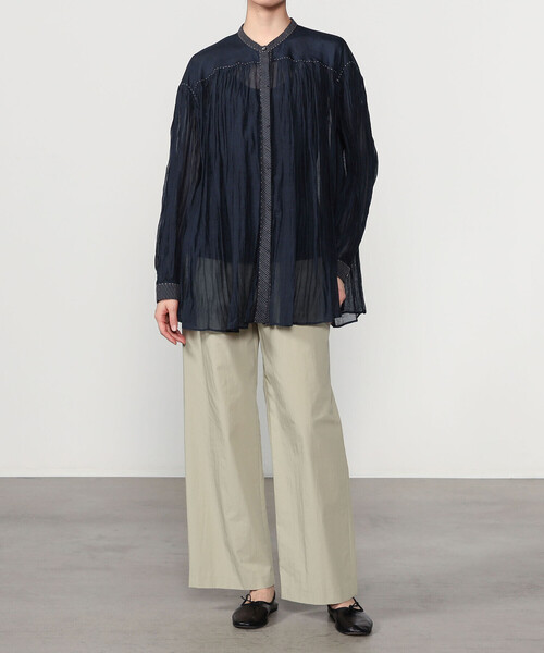 Morris & Sons(モリスアンドサンズ)の「MORRIS & SONS | コットンナイロン ワイドイージーパンツ WOMEN(その他パンツ・レディース・グレイッシュベージュ/ブラウン・0/1)」の13枚目の写真