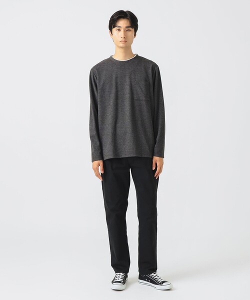 BEAMS HEART(ビームスハート)の「杢 カルゼ ニットソー(Tシャツ/カットソー・メンズ・ネイビー/チャコールグレー・L/XL/S/M)」の3枚目の写真