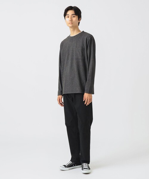 BEAMS HEART(ビームスハート)の「杢 カルゼ ニットソー(Tシャツ/カットソー・メンズ・ネイビー/チャコールグレー・L/XL/S/M)」の4枚目の写真