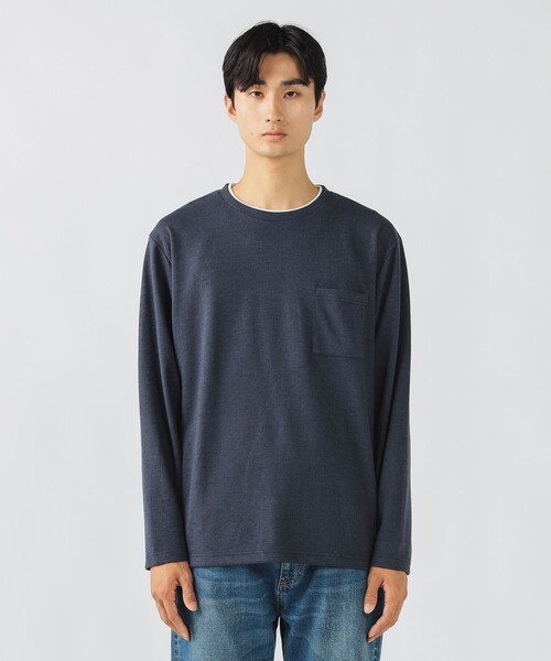 BEAMS HEART(ビームスハート)の「杢 カルゼ ニットソー(Tシャツ/カットソー・メンズ・ネイビー/チャコールグレー・L/XL/S/M)」の8枚目の写真