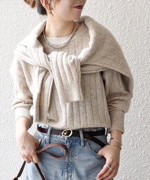 SHIPS any | SHIPS any:〈手洗い可能〉ヤク ワイドリブ ラウンドヘム ニット プルオーバー(ニット/セーター)