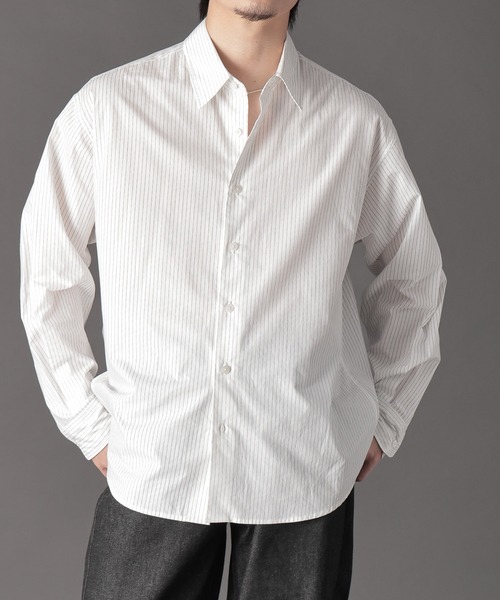 LURAKU（ルラク）の「【LURAKU】Regular Fit Shirt / LURAKU レギュラーフィットシャツ（シャツ/ブラウス・メンズ・ホワイト/ストライプ/ブルー・SMALL/MEDIUM/LARGE）」の21枚目の写真